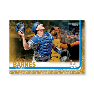 Austin Barnes 2019 Topps Baseball Series 2 Veterans II Poster Gold Ed. # to 1- artbble-pos-19tbb2-1132-gold-s