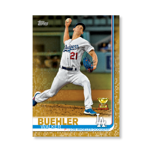 Walker Buehler 2019 Topps Baseball Series 2 Veterans II Poster Gold Ed. # to 1- artbble-pos-19tbb2-1133-gold-s