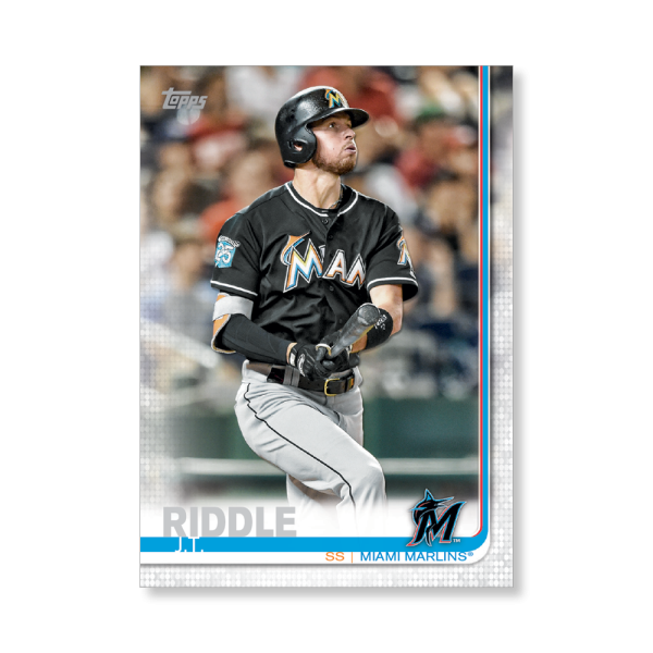 J.T. Riddle 2019 Topps Baseball Series 2 Veterans II Poster # to 99- artbble-pos-19tbb2-1141-s