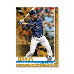 Ryan Braun 2019 Topps Baseball Series 2 Veterans II Poster Gold Ed. # to 1- artbble-pos-19tbb2-1147-gold-s