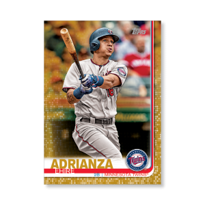 Ehire Adrianza 2019 Topps Baseball Series 2 Veterans II Poster Gold Ed. # to 1- artbble-pos-19tbb2-1157-gold-s