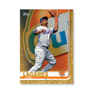 Juan Lagares 2019 Topps Baseball Series 2 Veterans II Poster Gold Ed. # to 1- artbble-pos-19tbb2-1166-gold-s