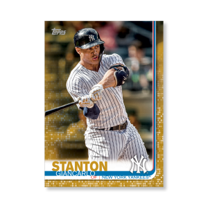 Giancarlo Stanton 2019 Topps Baseball Series 2 Veterans II Poster Gold Ed. # to 1- artbble-pos-19tbb2-1176-gold-s