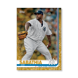 CC Sabathia 2019 Topps Baseball Series 2 Veterans II Poster Gold Ed. # to 1- artbble-pos-19tbb2-1180-gold-s