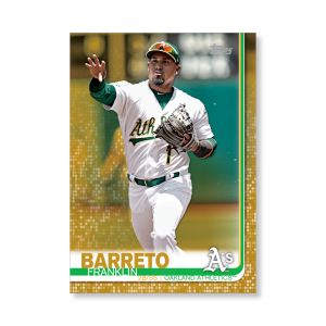 Franklin Barreto 2019 Topps Baseball Series 2 Veterans II Poster Gold Ed. # to 1- artbble-pos-19tbb2-1187-gold-s