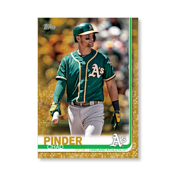 Chad Pinder 2019 Topps Baseball Series 2 Veterans II Poster Gold Ed. # to 1- artbble-pos-19tbb2-1189-gold-s