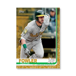 Dustin Fowler 2019 Topps Baseball Series 2 Veterans II Poster Gold Ed. # to 1- artbble-pos-19tbb2-1193-gold-s