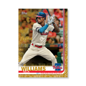 Nick Williams 2019 Topps Baseball Series 2 Veterans II Poster Gold Ed. # to 1- artbble-pos-19tbb2-1196-gold-s