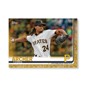 Chris Archer 2019 Topps Baseball Series 2 Veterans III Poster Gold Ed. # to 1- artbble-pos-19tbb2-1205-gold-s