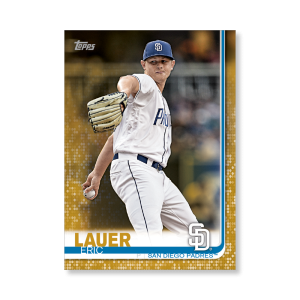 Eric Lauer 2019 Topps Baseball Series 2 Veterans III Poster Gold Ed. # to 1- artbble-pos-19tbb2-1215-gold-s
