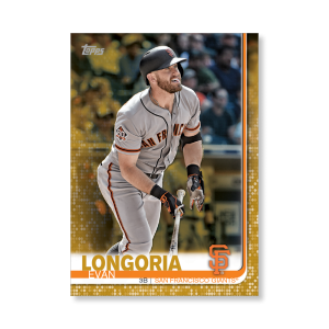 Evan Longoria 2019 Topps Baseball Series 2 Veterans III Poster Gold Ed. # to 1- artbble-pos-19tbb2-1218-gold-s