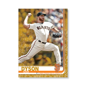 Sam Dyson 2019 Topps Baseball Series 2 Veterans III Poster Gold Ed. # to 1- artbble-pos-19tbb2-1223-gold-s