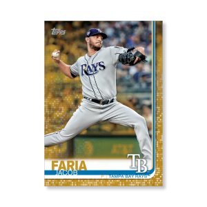 Jacob Faria 2019 Topps Baseball Series 2 Veterans III Poster Gold Ed. # to 1- artbble-pos-19tbb2-1246-gold-s