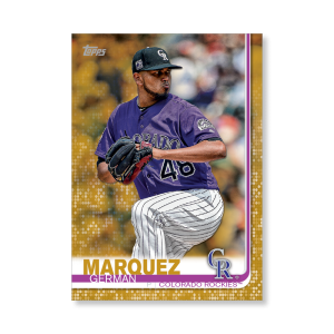 German Marquez 2019 Topps Baseball Series 2 Veterans III Poster Gold Ed. # to 1- artbble-pos-19tbb2-1277-gold-s