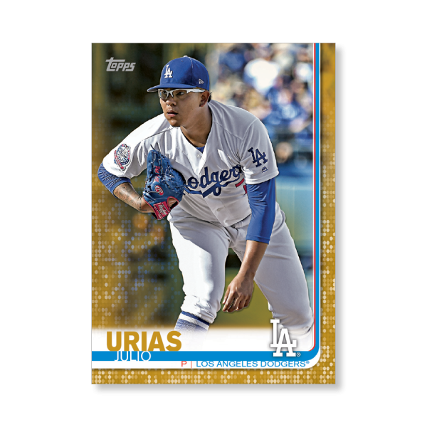 Julio Urias 2019 Topps Baseball Series 2 Veterans III Poster Gold Ed. # to 1- artbble-pos-19tbb2-1279-gold-s