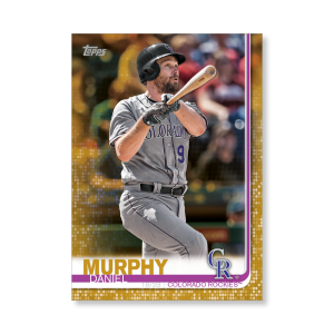 Daniel Murphy 2019 Topps Baseball Series 2 Veterans III Poster Gold Ed. # to 1- artbble-pos-19tbb2-1285-gold-s