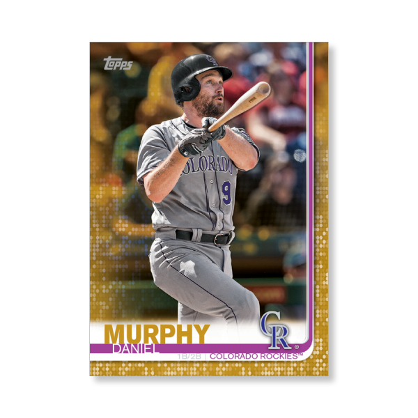 Daniel Murphy 2019 Topps Baseball Series 2 Veterans III Poster Gold Ed. # to 1- artbble-pos-19tbb2-1285-gold-s