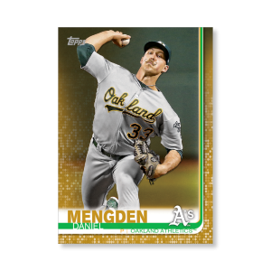 Daniel Mengden 2019 Topps Baseball Series 2 Veterans III Poster Gold Ed. # to 1- artbble-pos-19tbb2-1291-gold-s