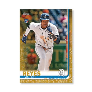 Victor Reyes 2019 Topps Baseball Series 2 Rookies Poster Gold Ed. # to 1- artbble-pos-19tbb2-1313-gold-s