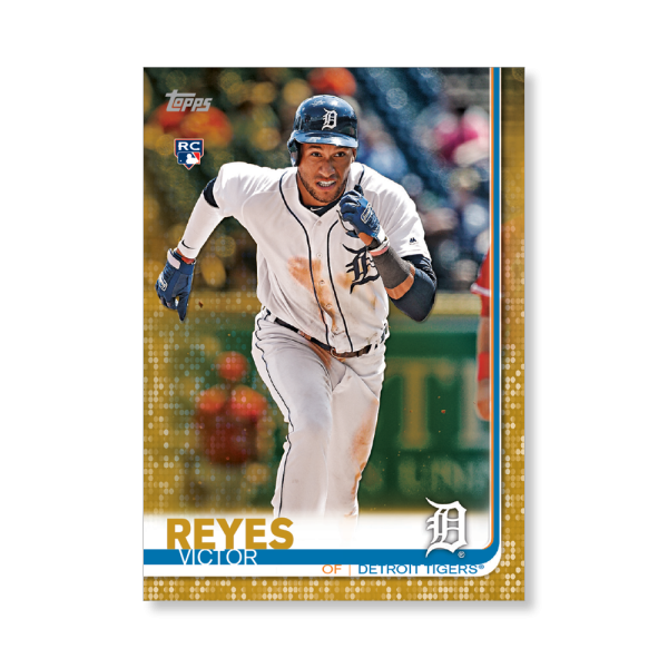 Victor Reyes 2019 Topps Baseball Series 2 Rookies Poster Gold Ed. # to 1- artbble-pos-19tbb2-1313-gold-s