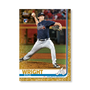 Kyle Wright 2019 Topps Baseball Series 2 Rookies Poster Gold Ed. # to 1- artbble-pos-19tbb2-1317-gold-s
