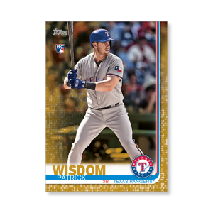 Patrick Wisdom 2019 Topps Baseball Series 2 Rookies Poster Gold Ed. # to 1- artbble-pos-19tbb2-1329-gold-s