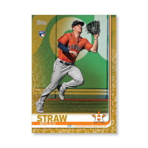 Myles Straw 2019 Topps Baseball Series 2 Rookies Poster Gold Ed. # to 1- artbble-pos-19tbb2-1332-gold-s