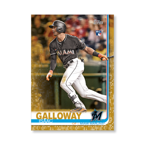 Isaac Galloway 2019 Topps Baseball Series 2 Rookies Poster Gold Ed. # to 1- artbble-pos-19tbb2-1335-gold-s
