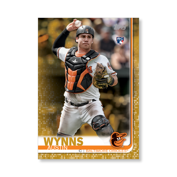 Austin Wynns 2019 Topps Baseball Series 2 Rookies Poster Gold Ed. # to 1- artbble-pos-19tbb2-1346-gold-s
