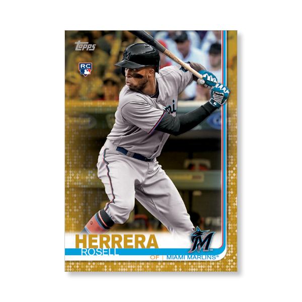Rosell Herrera 2019 Topps Baseball Series 2 Rookies Poster Gold Ed. # to 1- artbble-pos-19tbb2-1348-gold-s