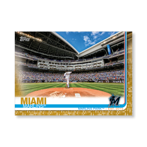 Marlins Park 2019 Topps Baseball Series 2 Stadium Team Cards Poster Gold Ed. # to 1- artbble-pos-19tbb2-1357-gold-s