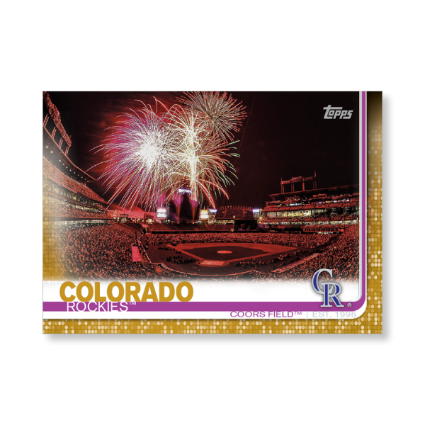 Coors Field 2019 Topps Baseball Series 2 Stadium Team Cards Poster Gold Ed. # to 1- artbble-pos-19tbb2-1360-gold-s