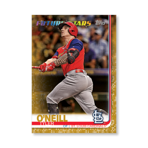 Tyler O'Neill 2019 Topps Baseball Series 2 Future Stars Poster Gold Ed. # to 1- artbble-pos-19tbb2-1372-gold-s