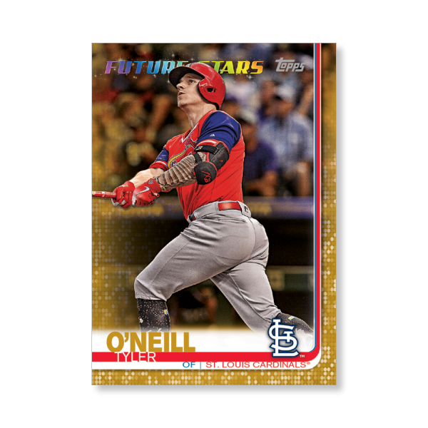 Tyler O'Neill 2019 Topps Baseball Series 2 Future Stars Poster Gold Ed. # to 1- artbble-pos-19tbb2-1372-gold-s
