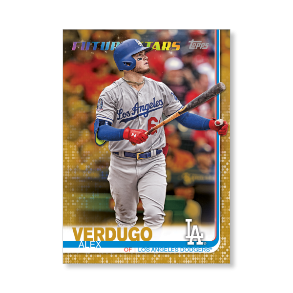 Alex Verdugo 2019 Topps Baseball Series 2 Future Stars Poster Gold Ed. # to 1- artbble-pos-19tbb2-1379-gold-s