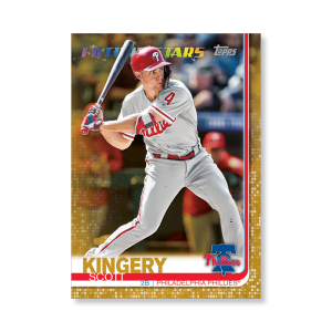 Scott Kingery 2019 Topps Baseball Series 2 Future Stars Poster Gold Ed. # to 1- artbble-pos-19tbb2-1380-gold-s