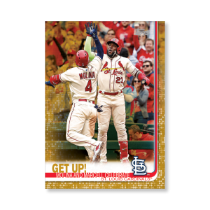 St. Louis Cardinals 2019 Topps Baseball Series 2 Combo Cards Poster Gold Ed. # to 1- artbble-pos-19tbb2-1381-gold-s