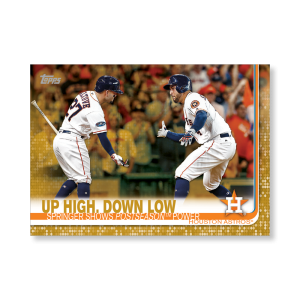 Houston Astros 2019 Topps Baseball Series 2 Combo Cards Poster Gold Ed. # to 1- artbble-pos-19tbb2-1386-gold-s