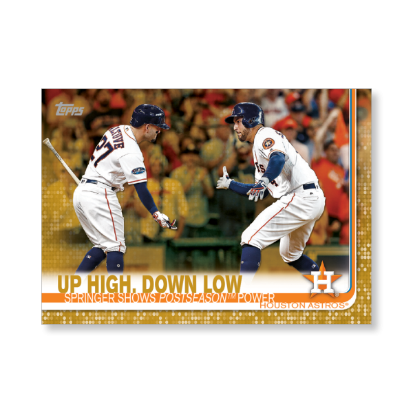 Houston Astros 2019 Topps Baseball Series 2 Combo Cards Poster Gold Ed. # to 1- artbble-pos-19tbb2-1386-gold-s