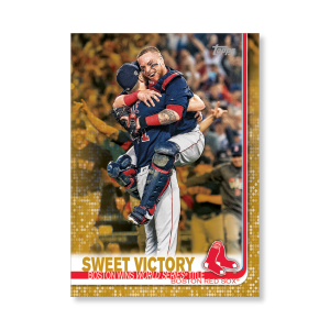 Boston Red Sox 2019 Topps Baseball Series 2 Combo Cards Poster Gold Ed. # to 1- artbble-pos-19tbb2-1388-gold-s