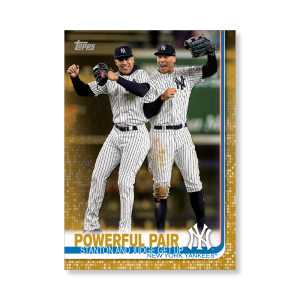 New York Yankees 2019 Topps Baseball Series 2 Combo Cards Poster Gold Ed. # to 1- artbble-pos-19tbb2-1389-gold-s