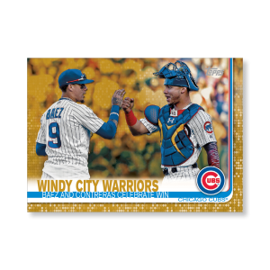 Chicago Cubs 2019 Topps Baseball Series 2 Combo Cards Poster Gold Ed. # to 1- artbble-pos-19tbb2-1391-gold-s