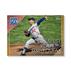 Sandy Koufax 2019 Topps Baseball Series 2 Greatest Players Poster Gold Ed. # to 1- artbble-pos-19tbb2-5111-gold-s