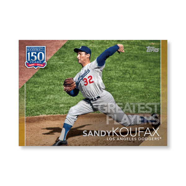 Sandy Koufax 2019 Topps Baseball Series 2 Greatest Players Poster Gold Ed. # to 1- artbble-pos-19tbb2-5111-gold-s