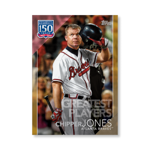 Chipper Jones 2019 Topps Baseball Series 2 Greatest Players Poster Gold Ed. # to 1- artbble-pos-19tbb2-5113-gold-s