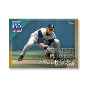Alex Rodriguez 2019 Topps Baseball Series 2 Greatest Players Poster Gold Ed. # to 1- artbble-pos-19tbb2-5117-gold-s