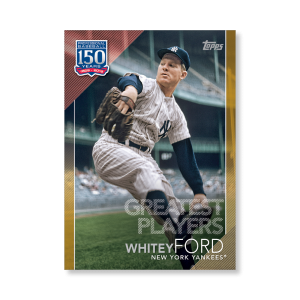 Whitey Ford 2019 Topps Baseball Series 2 Greatest Players Poster Gold Ed. # to 1- artbble-pos-19tbb2-5130-gold-s