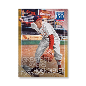 Red Schoendienst 2019 Topps Baseball Series 2 Greatest Players Poster Gold Ed. # to 1- artbble-pos-19tbb2-5139-gold-s