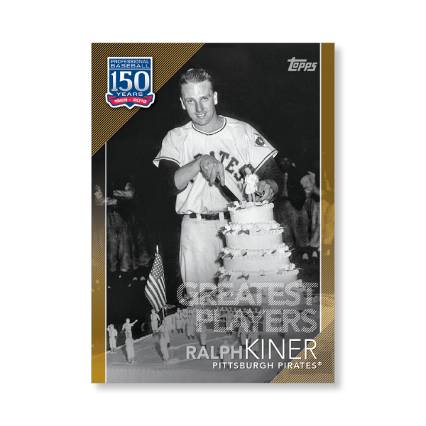 Ralph Kiner 2019 Topps Baseball Series 2 Greatest Players Poster Gold Ed. # to 1- artbble-pos-19tbb2-5143-gold-s