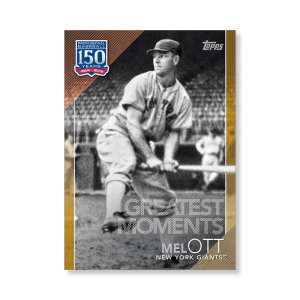 Mel Ott 2019 Topps Baseball Series 2 Greatest Moments Poster Gold Ed. # to 1- artbble-pos-19tbb2-5153-gold-s